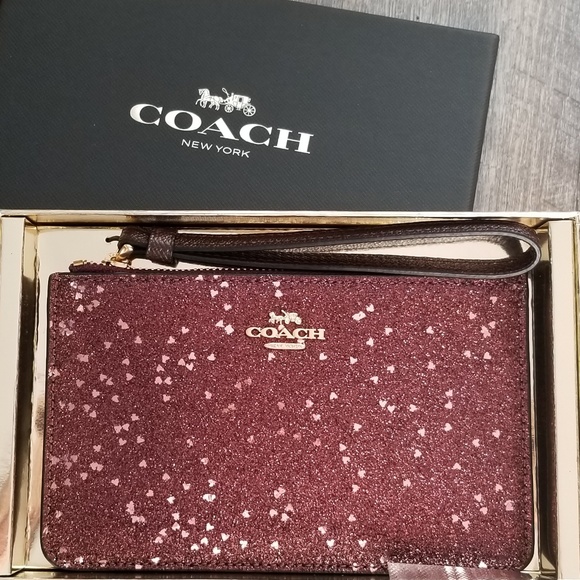 🔥LAST 1🔥NIB COACH HOLIDAY HEART GLITTER WRISTLET - Picture 3 of 8